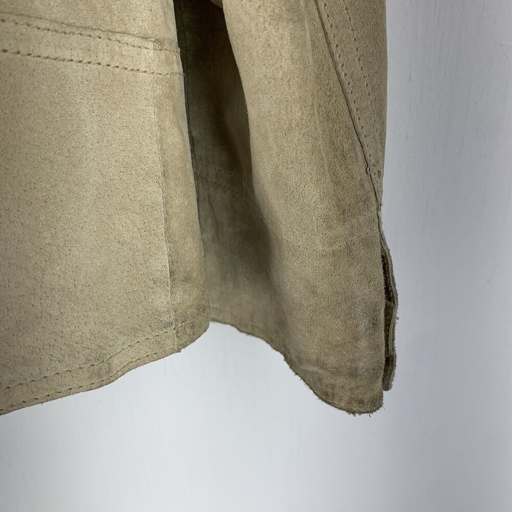 Vtg Valerie Steven’s Womens Large Leather Bomber Jacket 90’s Full Zip Biker Boho - Picture 8 of 11
